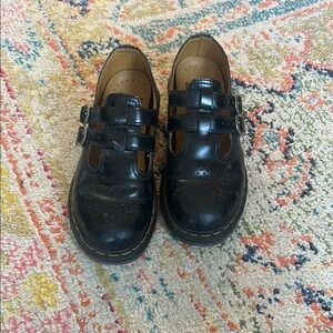Dr. Martens Black Leather Flats